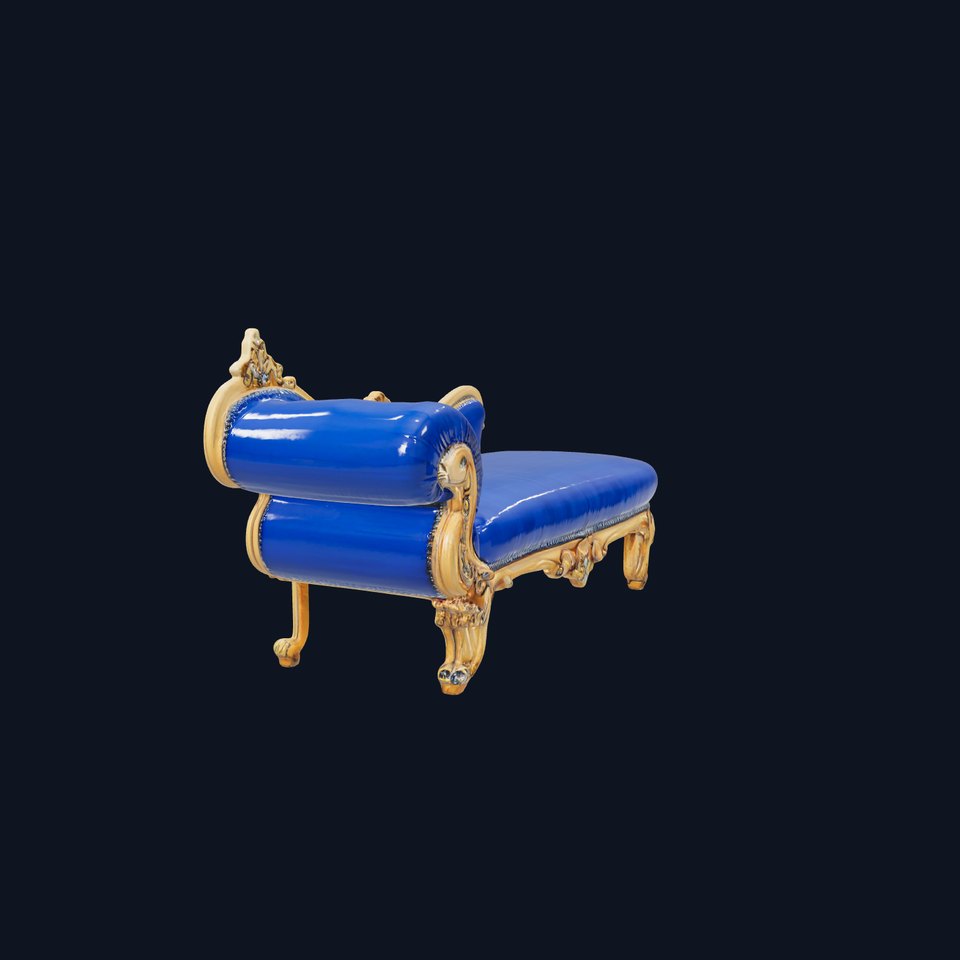 Royal Blue Chaise model pack